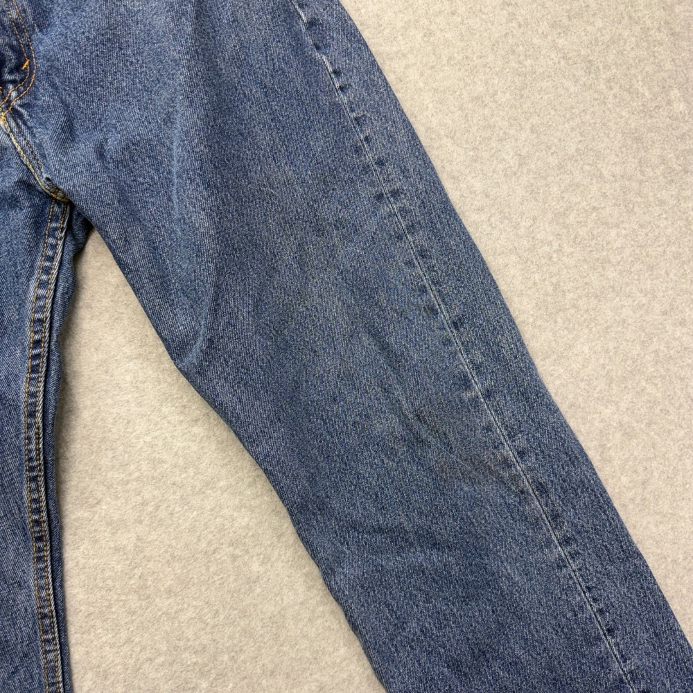 Levi Strauss 505 Regular Fit Straight Leg Jeans Mens W34 L30 Blue Denim - Picture 3 of 9